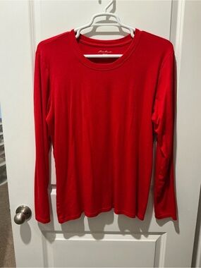 Eddie Bauer Red Long Sleeve Tee